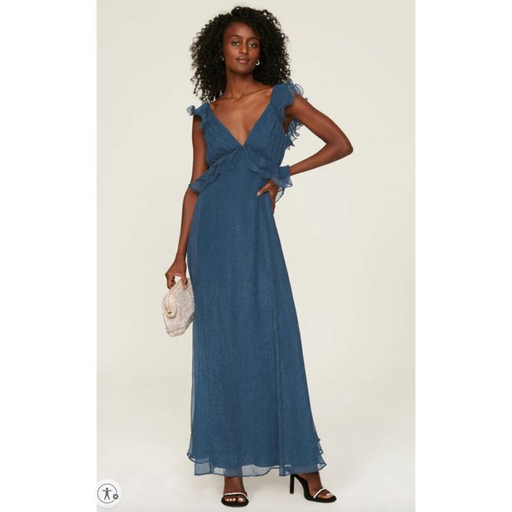Hutch Rumi Gown Maxi Dress in Blue Size S